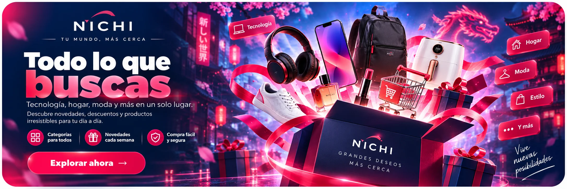 NICHI: Todo lo que buscas. Tecnología, hogar, moda y más en un solo lugar.